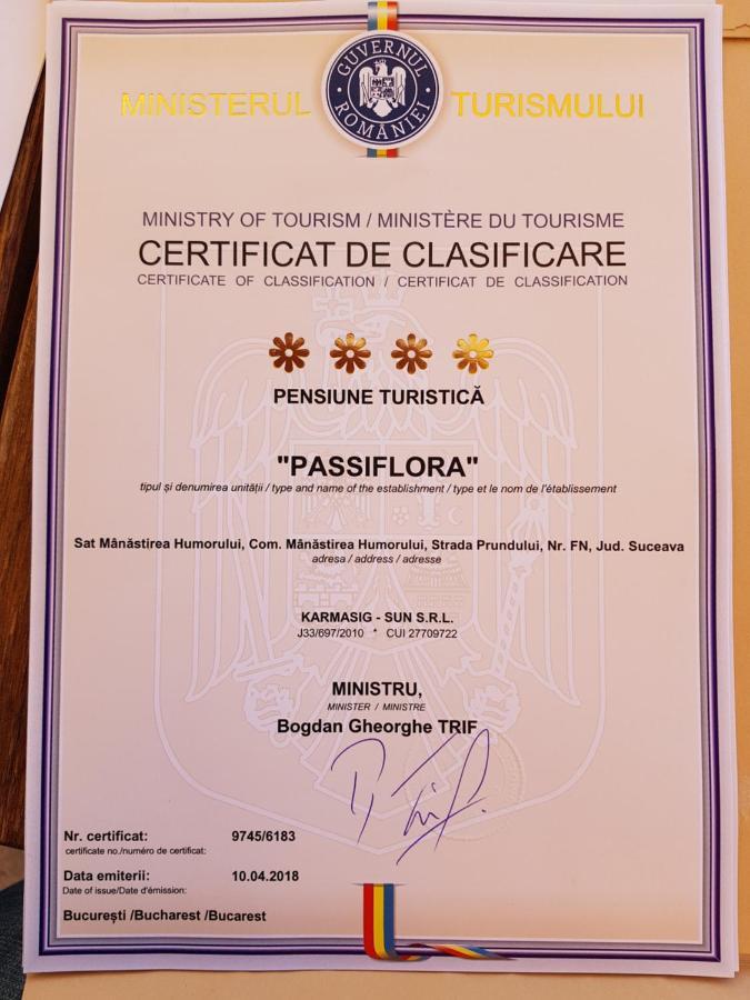 Pensiunea Passiflora Mînăstirea Humorului Екстериор снимка